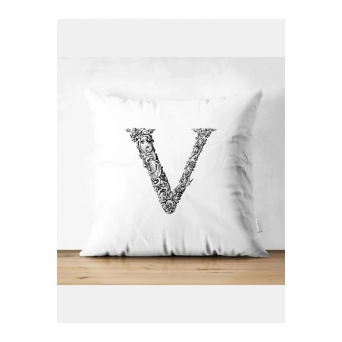 V Harfi Kırlent Kılıfı - V Harfli Yastık Kılıfı
