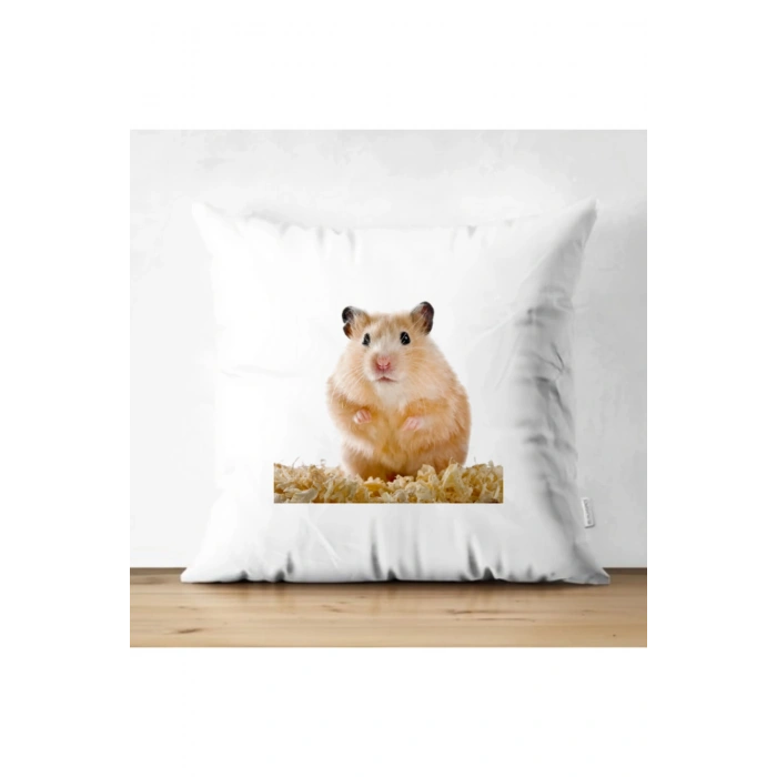 Hamster Model Kırlent Kılıfı - Hamster Yastık Kılıfı