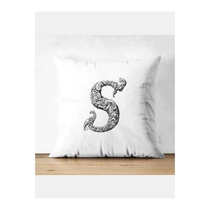 S Harfi Kırlent Kılıfı - S Harfli Yastık Kılıfı