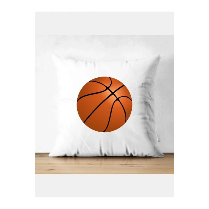 Basketbol Toplu Kırlent Kılıfı - Basketçi Yastık Kılıfı