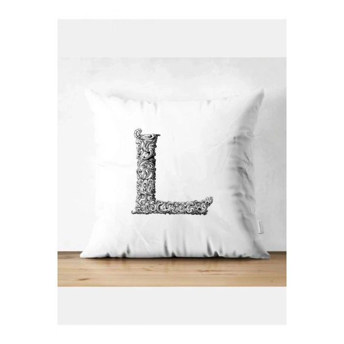 L Harfi Kırlent Kılıfı - L Harfli Yastık Kılıfı