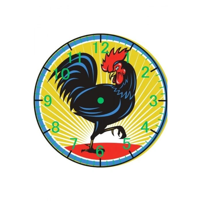 Horoz Model Duvar Saati - Hororzlu Saat