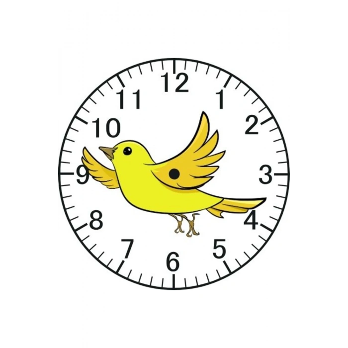 Kanarya Model Duvar Saati - Kanaryalı Saat