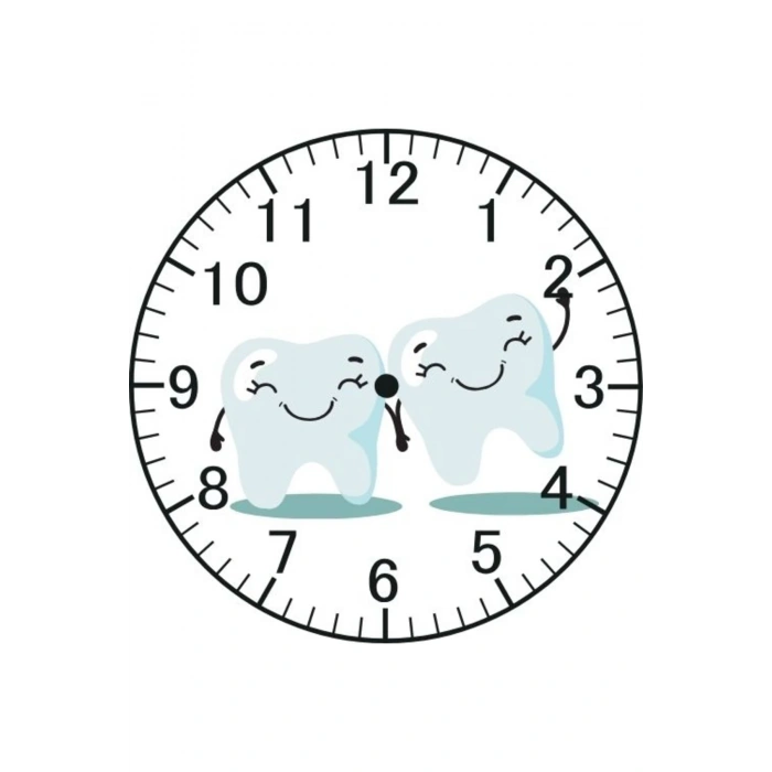 Dişçi Model Duvar Saati - Diş Doktoru Saati