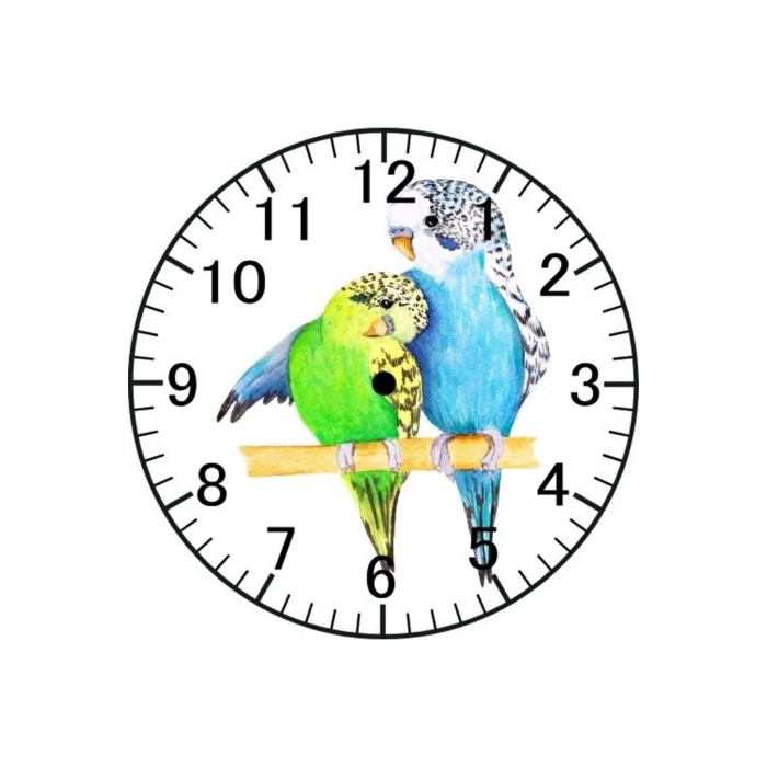 Muhabbet Kuşu Saati - Kuş Model Saat
