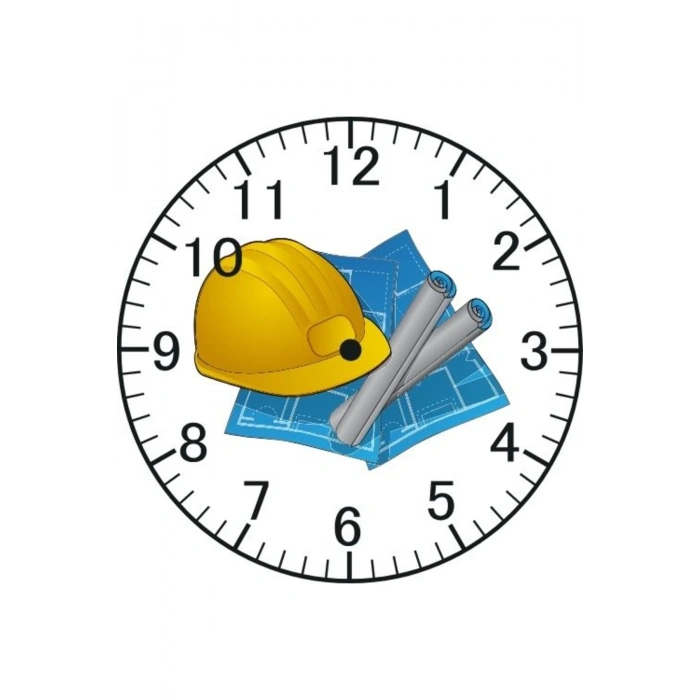 Mühendis Model Duvar Saati - Mühendis Saati