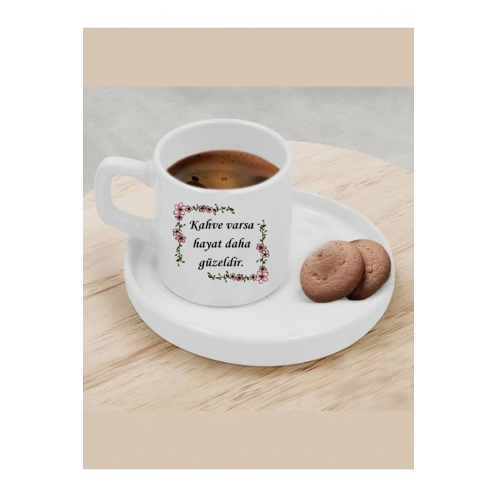 Türk Kahvesi Fincanı Güzel Yazılı Fincan