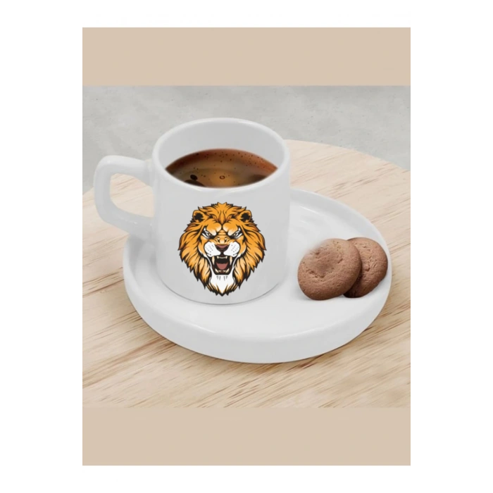 Türk Kahvesi Fincanı Aslanlı Fincan