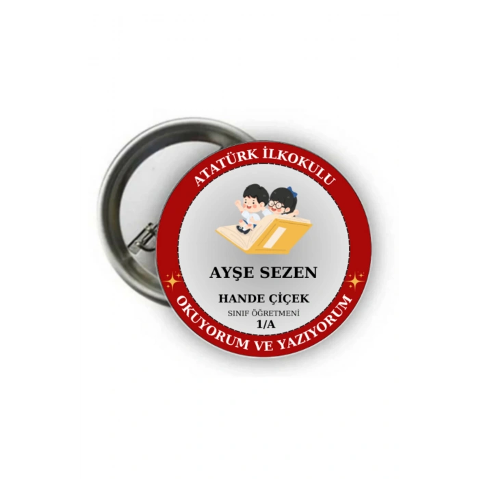 Okuyorum ve Yazıyorum Rozeti - Okuma Bayramı Rozeti ( 24 Adet )