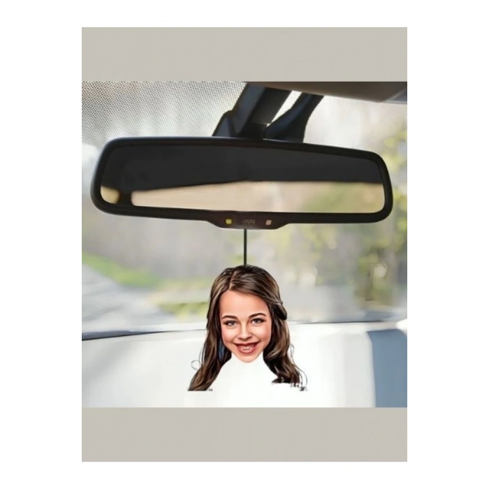 Kişiye Özel Dikiz Aynası Süsü - Fotoğraflı Dikiz Aynası Süsü - Karikatüre Ayna Süsü