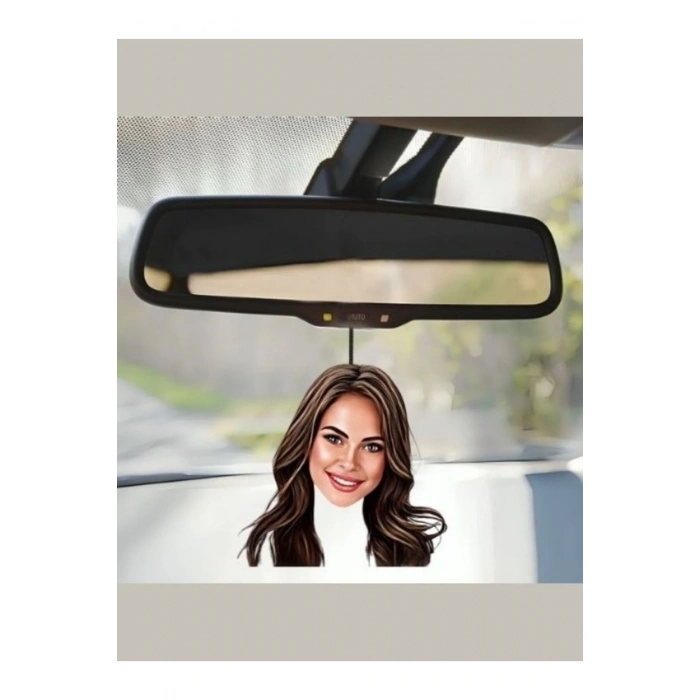 Kişiye Özel Dikiz Aynası Süsü - Fotoğraflı Dikiz Aynası Süsü - Karikatüre Ayna Süsü