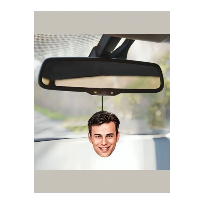 Kişiye Özel Dikiz Aynası Süsü - Fotoğraflı Dikiz Aynası Süsü - Karikatüre Ayna Süsü