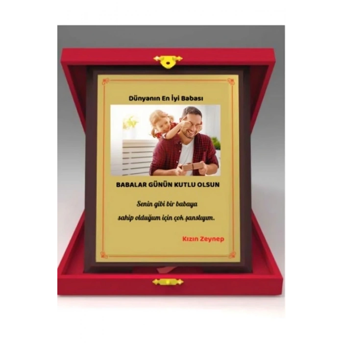 Kişiye Özel Babalar Günü Plaketi - Babaya Plaket ( Büyük Boy )