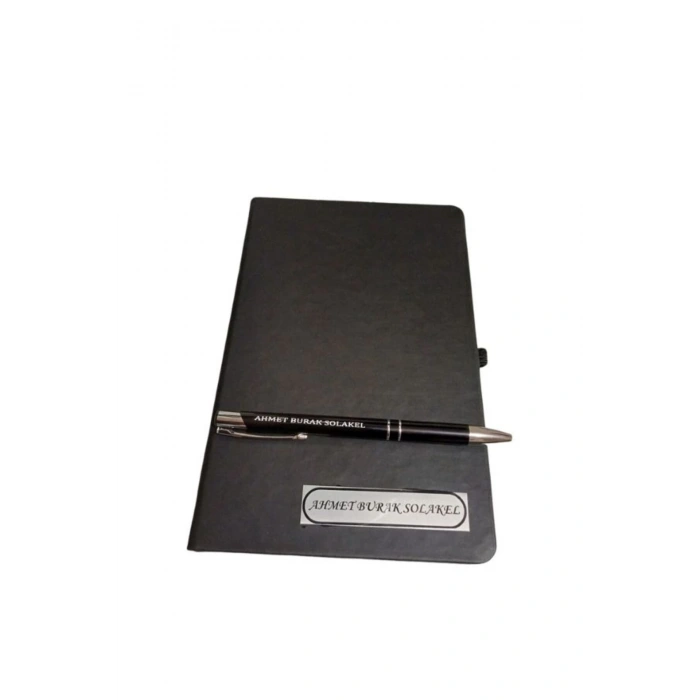 Kişiye Özel Tarihsiz Ajanda ve Tükenmez Kalem - İsim Yazılı Ajanda ve İsim Yazılı Kalem