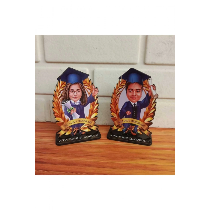 24 Adet Kişiye Özel Mezuniyet Biblosu - Karikatür Mezuniyet Biblosu - Öğrenci Biblosu ( 24 Adet )