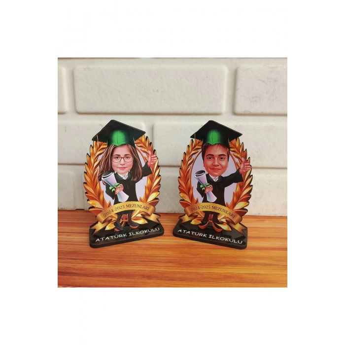 24 Adet Kişiye Özel Mezuniyet Biblosu - Karikatür Mezuniyet Biblosu - Öğrenci Biblosu ( 24 Adet )