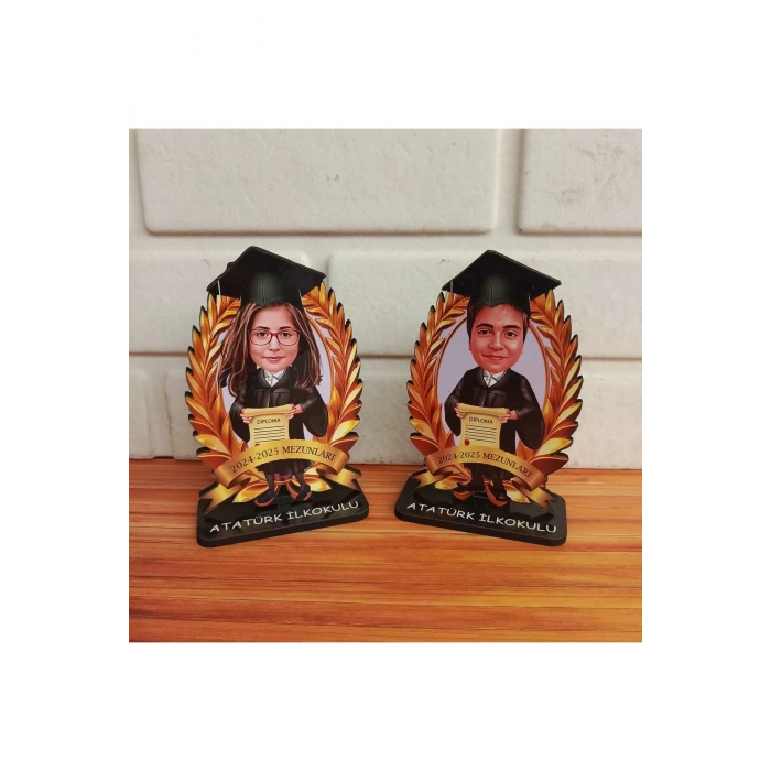 24 Adet Kişiye Özel Mezuniyet Biblosu - Karikatür Mezuniyet Biblosu - Öğrenci Biblosu ( 24 Adet )