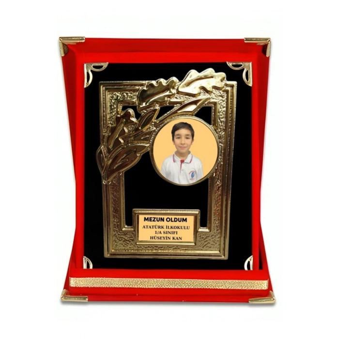 Fotoğraflı Plaket - Resimli Kadife Plaket - Kişiye Özel Kadife Plaket ( Büyük Boy )