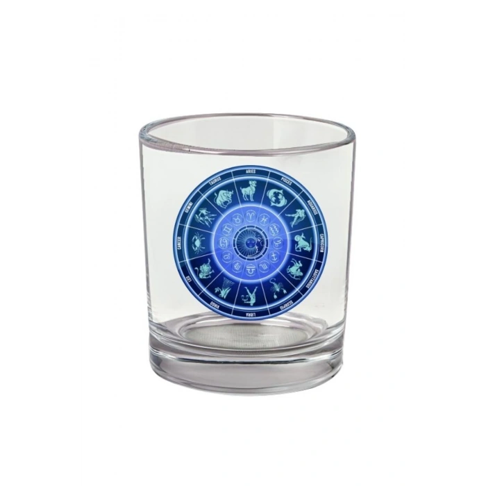 Astroloji Baskılı Viski Bardağı - Burçlu Bardak