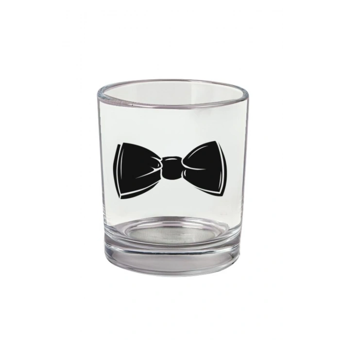 Papyon Baskılı Viski Bardağı - Papyonlu Bardak