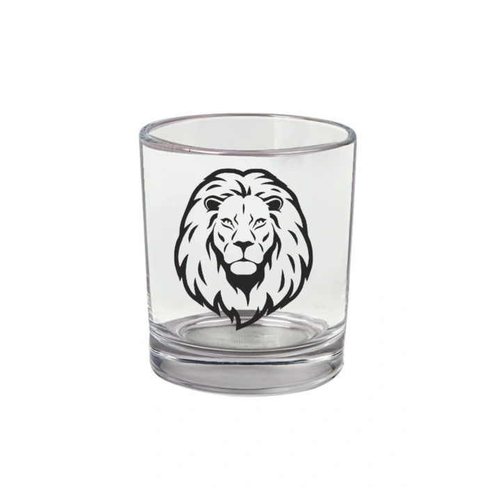 Aslan Baskılı Viski Bardağı - Aslanlı Bardak