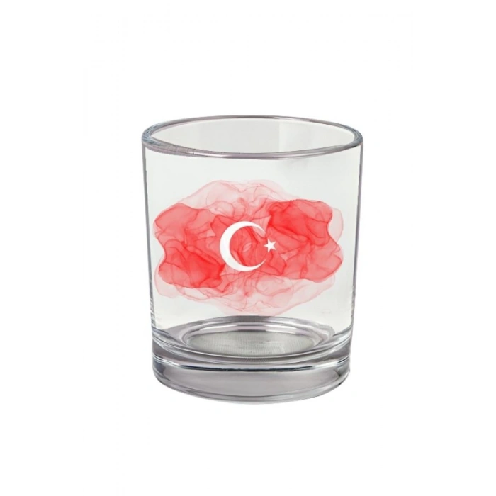 Türk Bayraklı Viski Bardağı - Türk Bayraklı Bardak