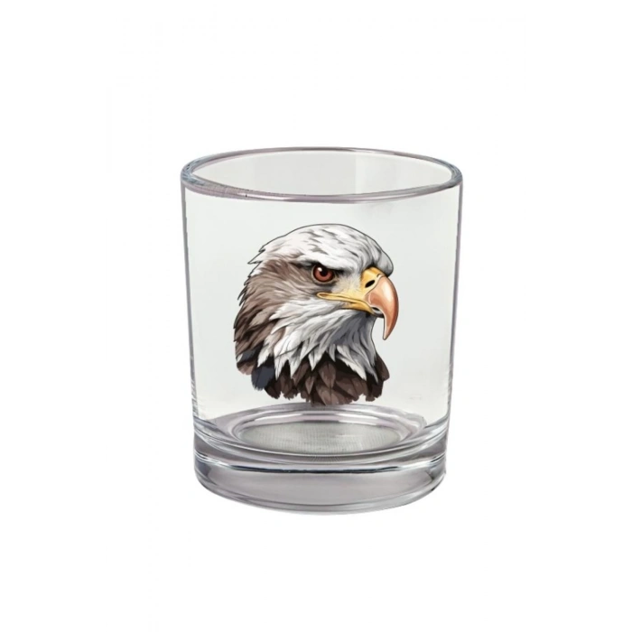 Kartal Baskılı Viski Bardağı - Kartallı Bardak