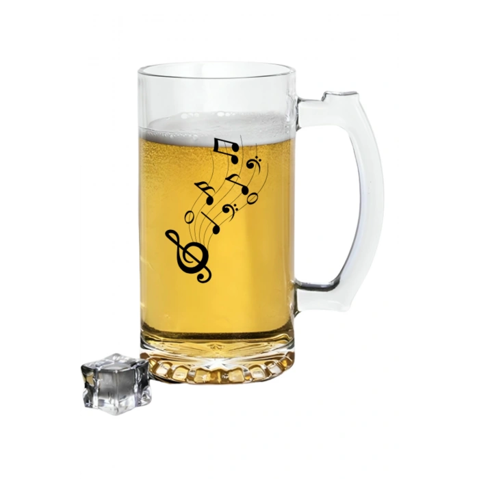 Müzik Baskılı Bira Bardağı - Bira Bardak