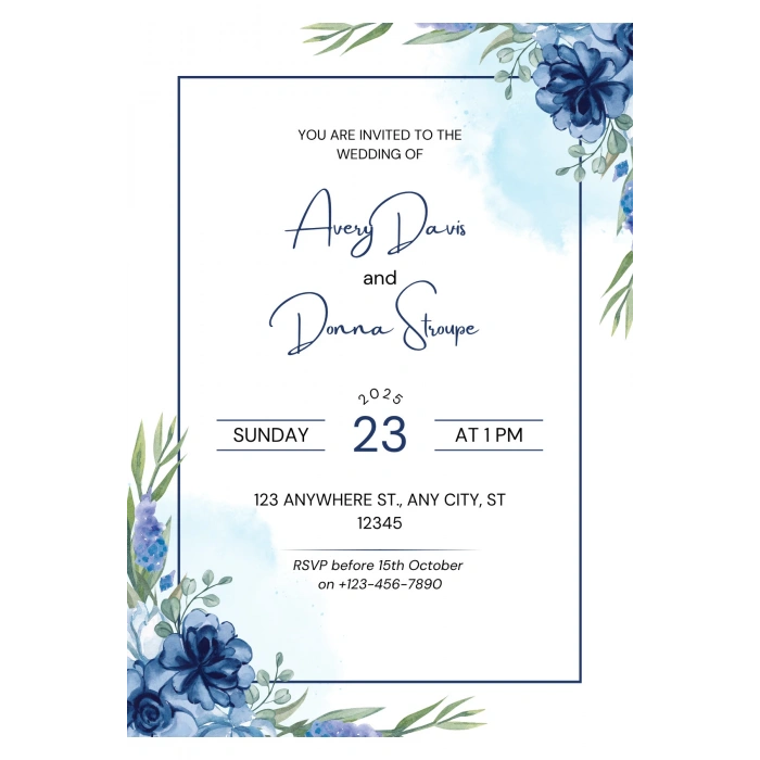 Kişiye Özel Davetiye - Düğün Davetiye - Nişan Davetiye - Nikah Davetiye ( Zarflı ) ( 50 Adet ) MDL 3