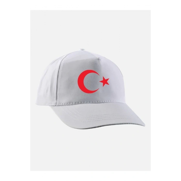 Ay Yıldız Baskılı Şapka - Ay Yıldızlı Şapka
