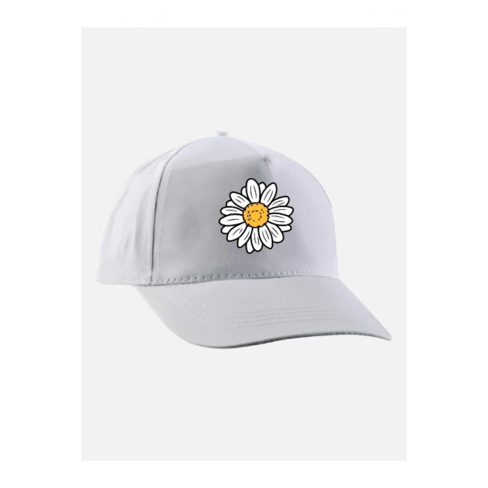 Papatya Bakılı Şapka - Papatyalı Şapka