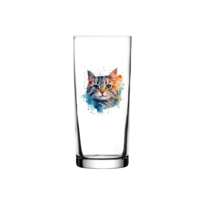 Kedi Baskılı Rakı Bardağı - Kedili Rakı Bardağı