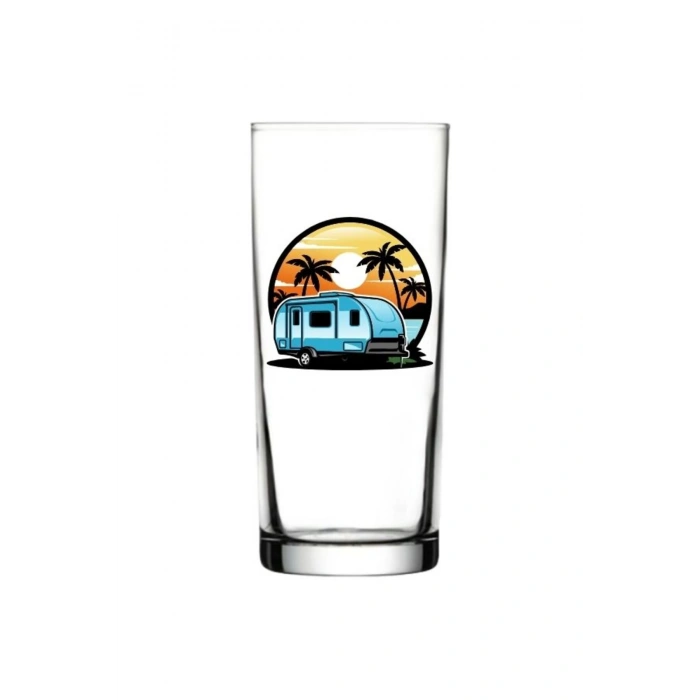 Karavan Baskılı Rakı Bardağı - Karavanlı Rakı Bardağı