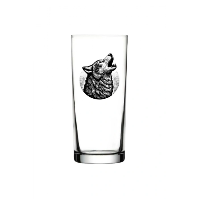 Kurt Baskılı Rakı Bardağı - Kurtlu Rakı Bardağı