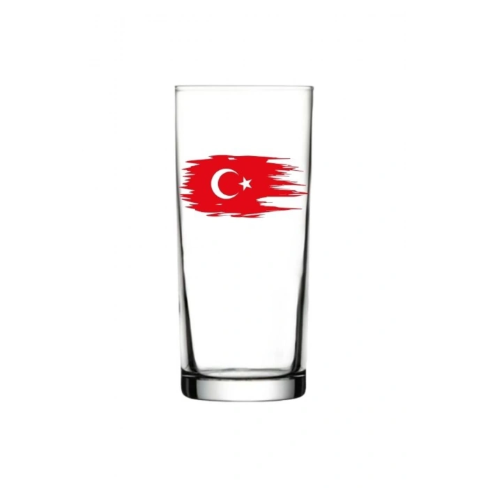 Türk Bayrak Baskılı Rakı Bardağı - Türk Bayraklı Rakı Bardağı