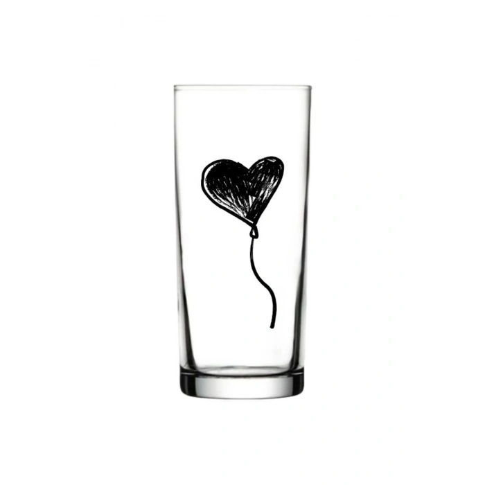 Kalp Baskılı Rakı Bardağı - Kalpli Rakı Bardağı