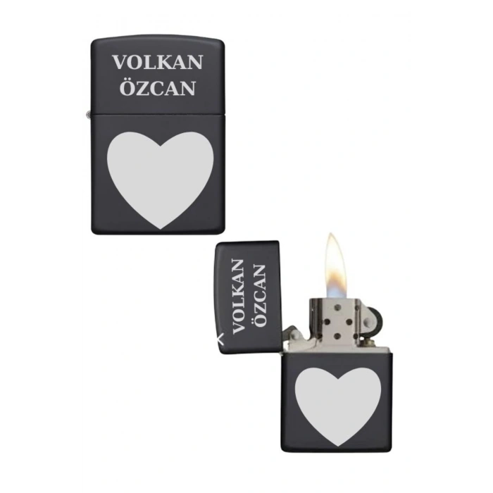 Kişiye Özel Kalpli Metal Çakmak