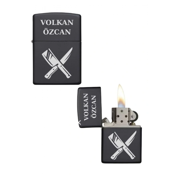 Kişiye Özel Balta Baskılı Metal Çakmak