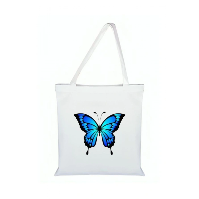 Nazar Boncuğu Baskılı Bez Çanta - Nazar Boncuklu Çanta