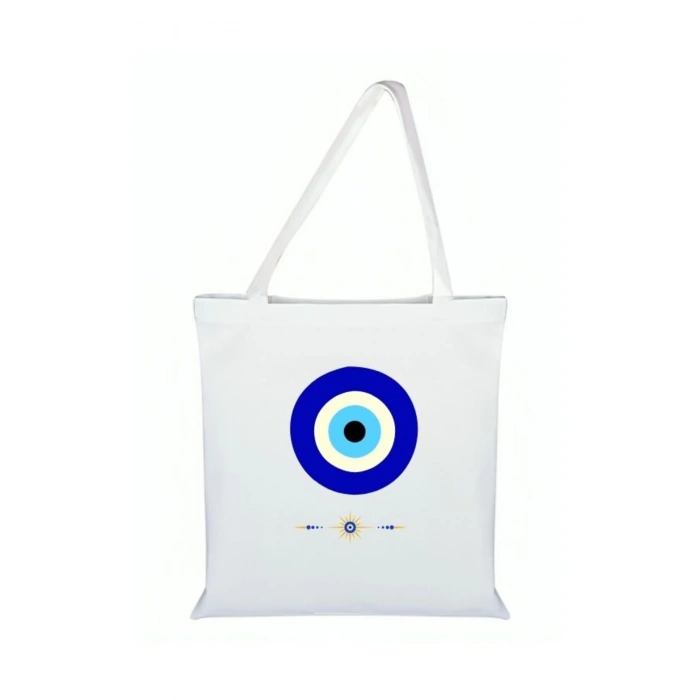 Kelebek Baskılı Bez Çanta - Kelebekli Çanta