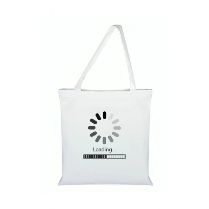 Yükleniyor Baskılı Bez Çanta - Loading Baskılı Çanta