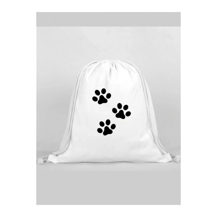 Pati Baskılı Sırt Çantası - İp Büzgülü Spor Çanta