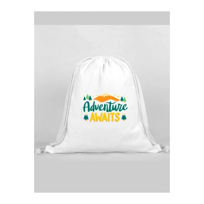 Karavan Baskılı Sırt Çantası - İp Büzgülü Spor Çanta