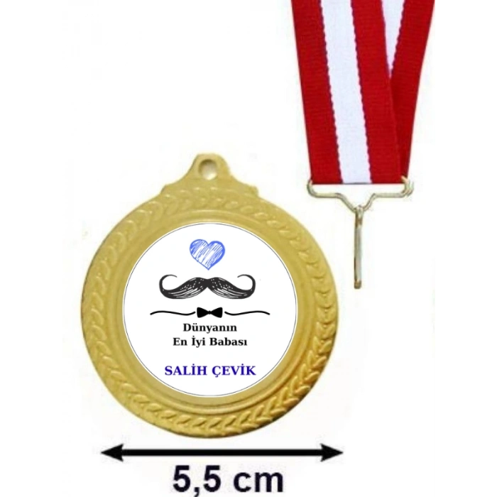 Kişiye Özel Babalar Gününe Özel Madalya - Babaya Madalya - İsimli Madalya