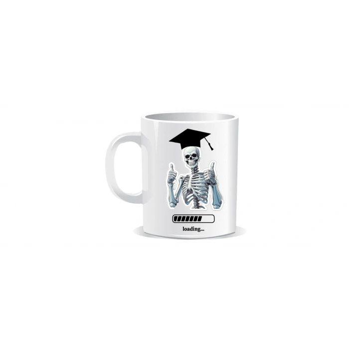 Kişiye Özel İsimli Bardak - İskelet Bardağı - İsimli Kupa Bardak