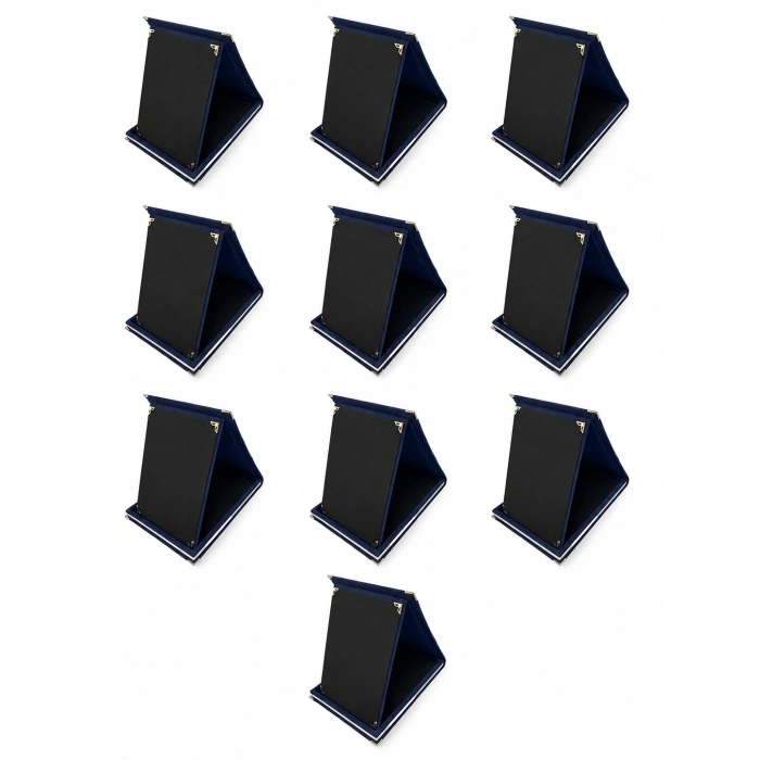 Toplu Plaket - Lacivert Kadife Plaket - Metalsiz Boş Plaket ( 10 Adet )