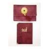 Lüks Çantalı Kadife Kaplı Yasin ( Bordo )