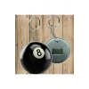 Siyah Bilardo Topu Anahtarlık - Açacaklı Anahtarlık