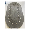 Oval Gri Hasır Halı - Oval Gri Jüt Halı - Modern Jüt Gri Halı