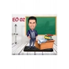 Kişiye Özel Ahşap Biblo - Erkek Öğretmen Karikatür Biblo - Öğretmen Biblo 2